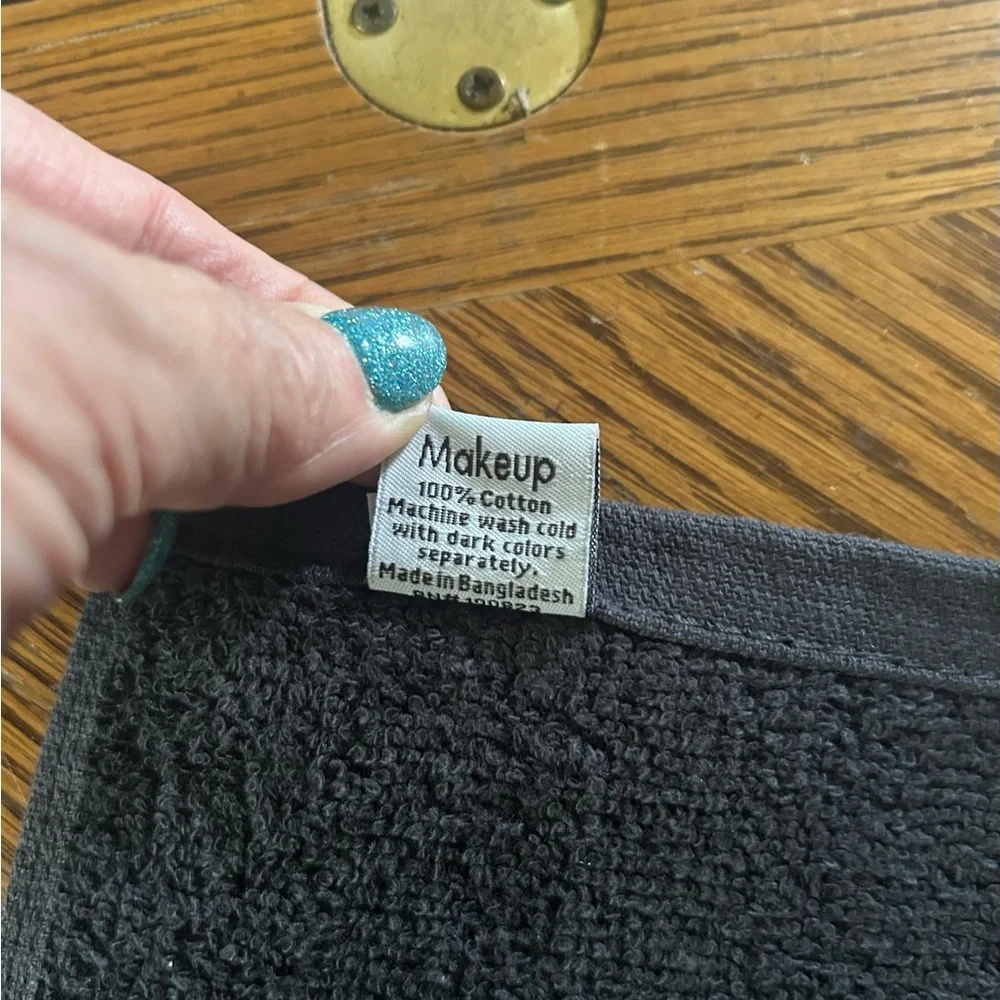 Black Makeup Washcloth